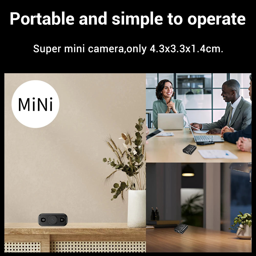 5MP WiFi Mini Security Camera — HD 1080P Night Vision Human Tracking Body Cam