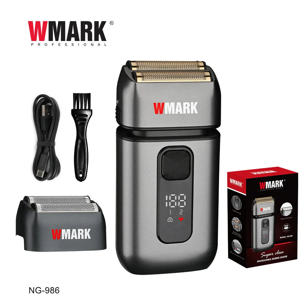 WMARKNG-986 Retro Oil Head Hair Clipper — Stainless Steel Titanium Plated Whitening Device