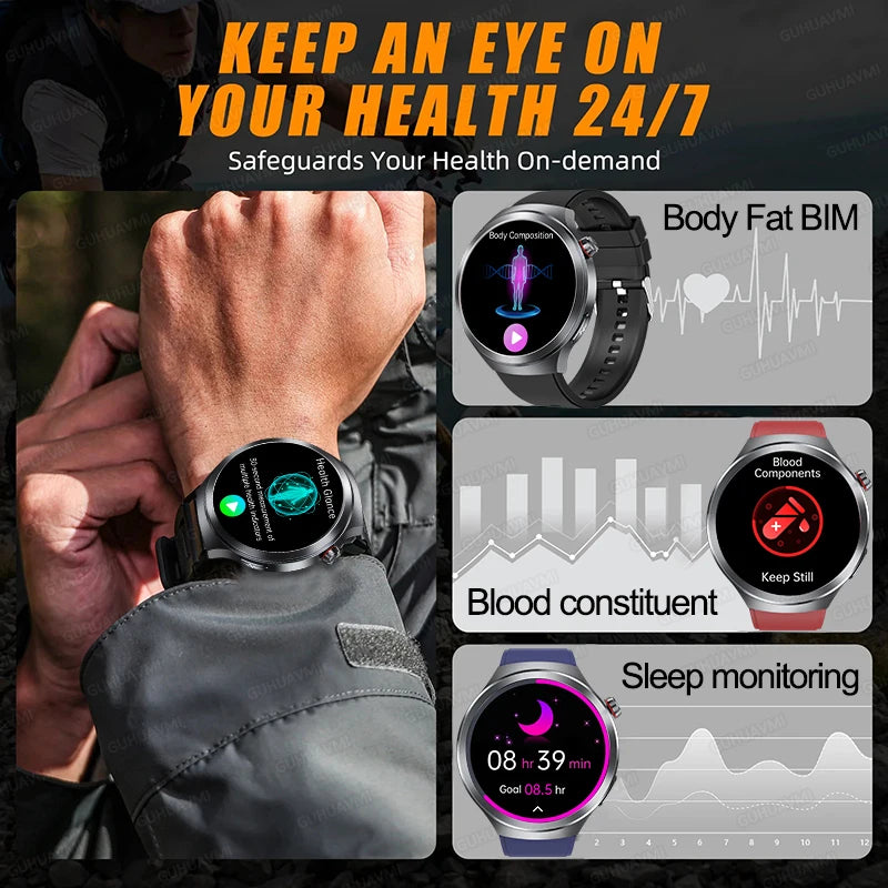 2026 ECG+PPG Health Smartwatch — NFC, 100+ Sports, HD Bluetooth Call for Men & Women