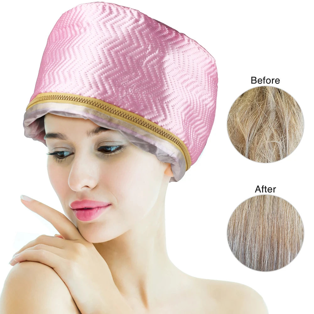 Electric Hair Heating SPA Cap — Self-Heating Thermal Treatment Hat for Hair Nourishing & Steaming
