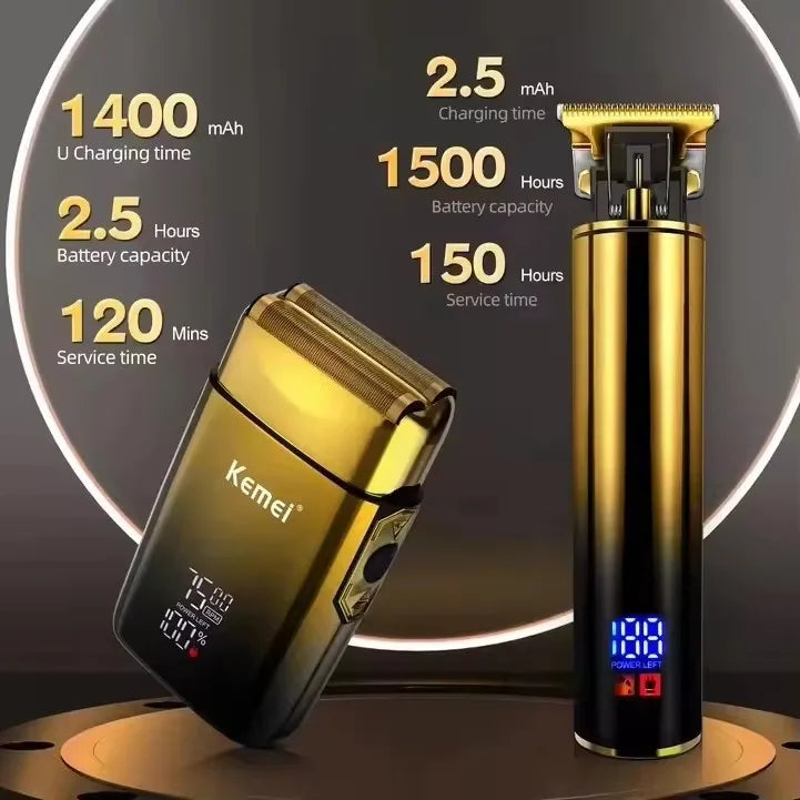Original Kemei combo Beard & Hair Trimmer For Men Electric Shaver Bald Head Razor Clipper Shaving Machine Rechargeable