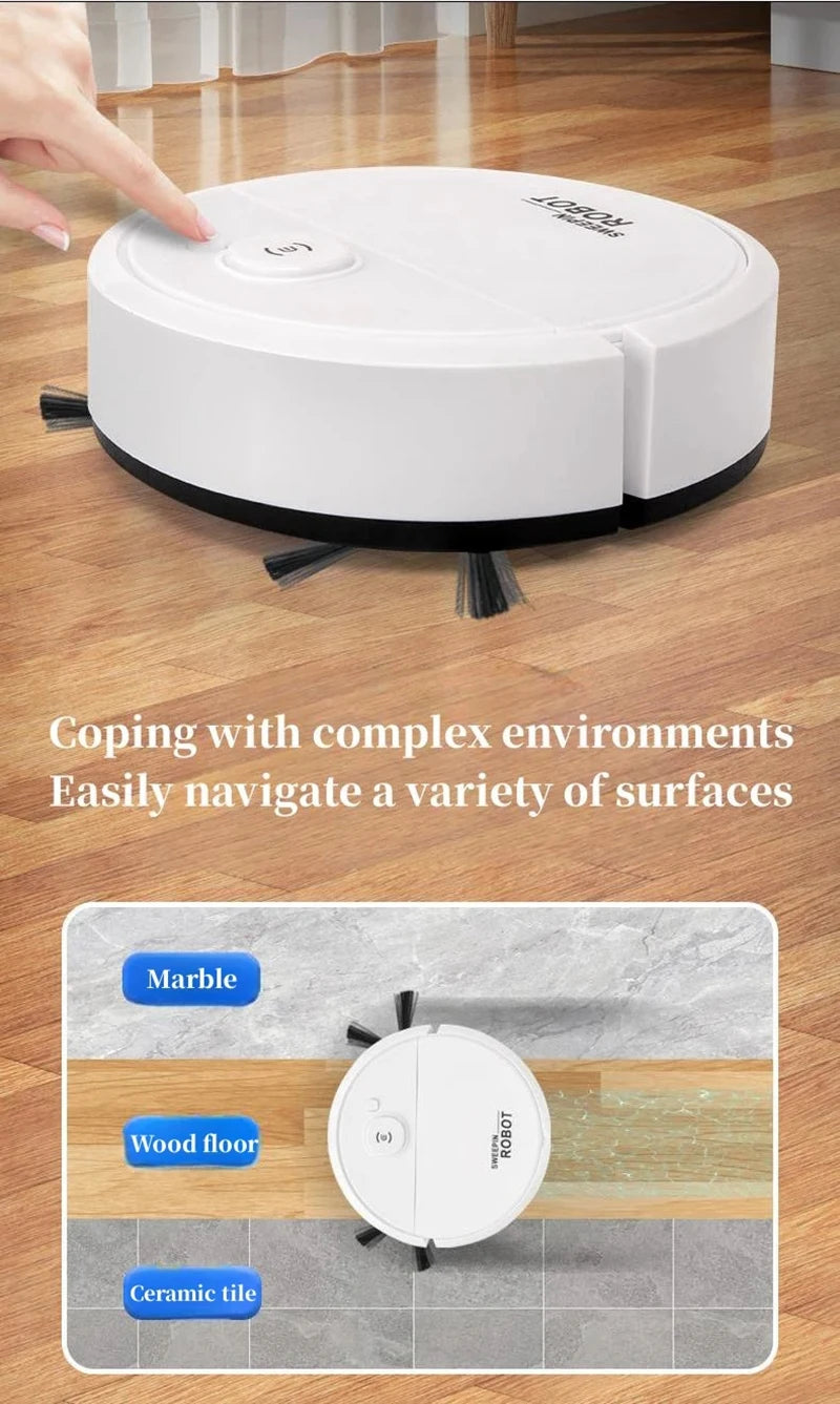 XMSJ Smart Sweeping Robot 2026 — Strong Suction, Washable Mop for Pet Hair & Hard Floors