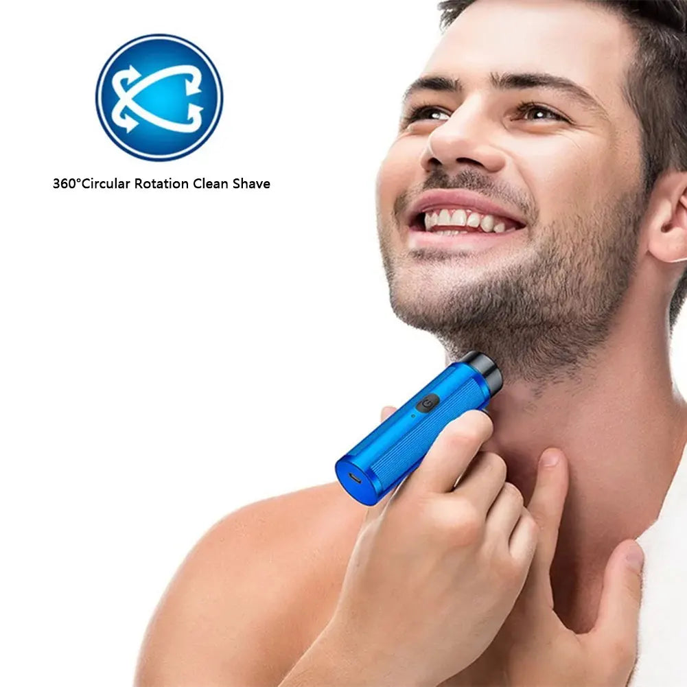 Men's Mini Automatic Travel Razor — Rechargeable Portable Electric Beard Shaver
