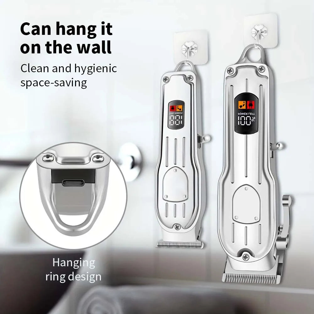Professional USB Rechargeable Hair Clipper & Beard Trimmer — Complete Barber Kit for Men