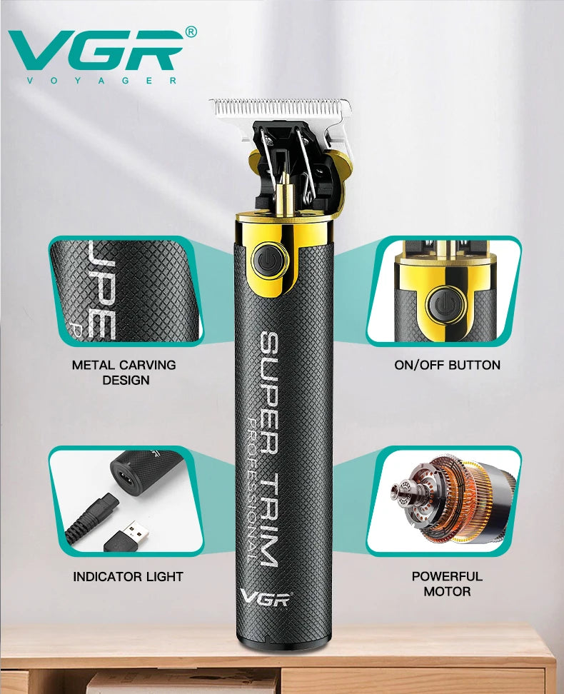 VGR V-082 Professional Hair Trimmer — Electric Hair Cutting Machine for Men