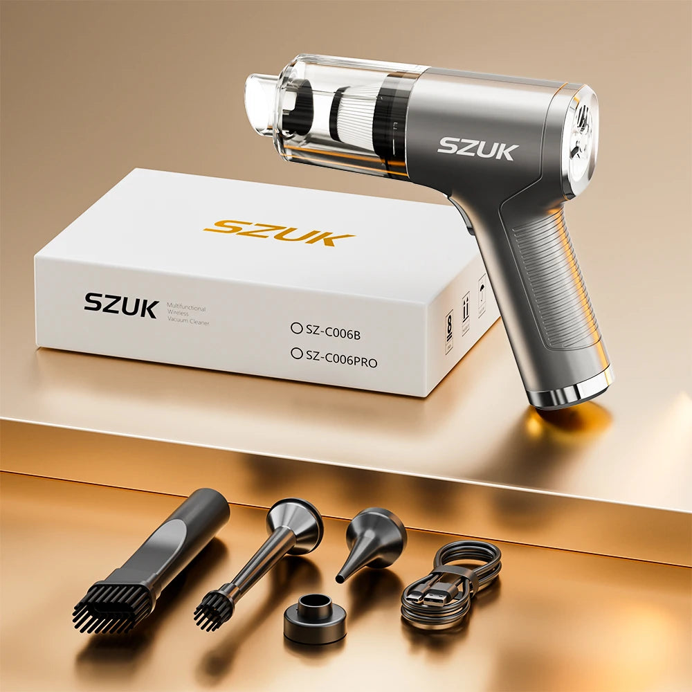 SZUK 2025 Mini Vacuum Cleaner 780000PA — Powerful Cordless Handheld & Car Blower