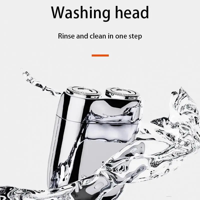 Mini Double Head Electric Shaver — IPX7 Waterproof Pocket Razor with Replaceable Head