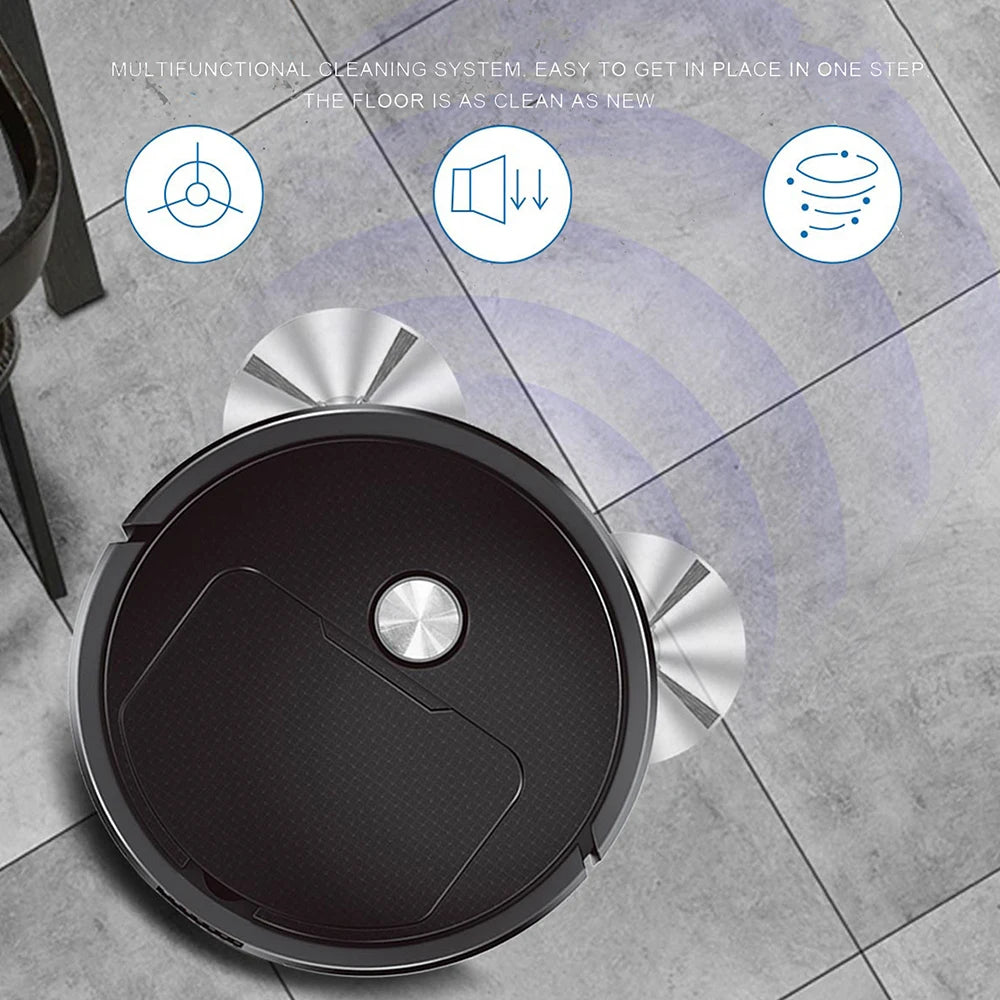 3-in-1 Smart Sweeping Robot — Wireless Vacuum & Mop Cleaner for Home
