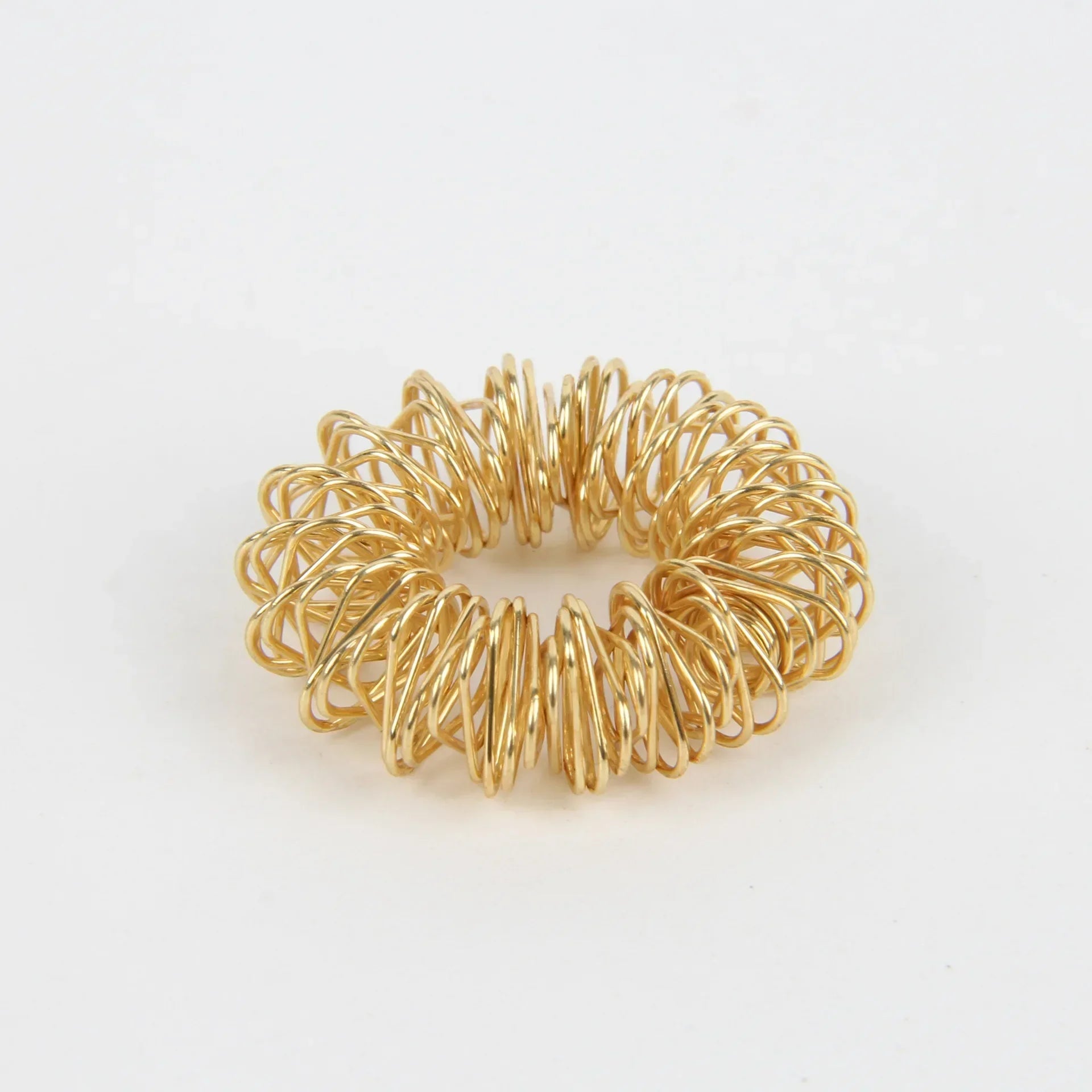 10pcs/Lot Hot Sale Finger Massage Sujok Ring Acupuncture Ring Health Care Body Massage Chinese Medicine Color Gold