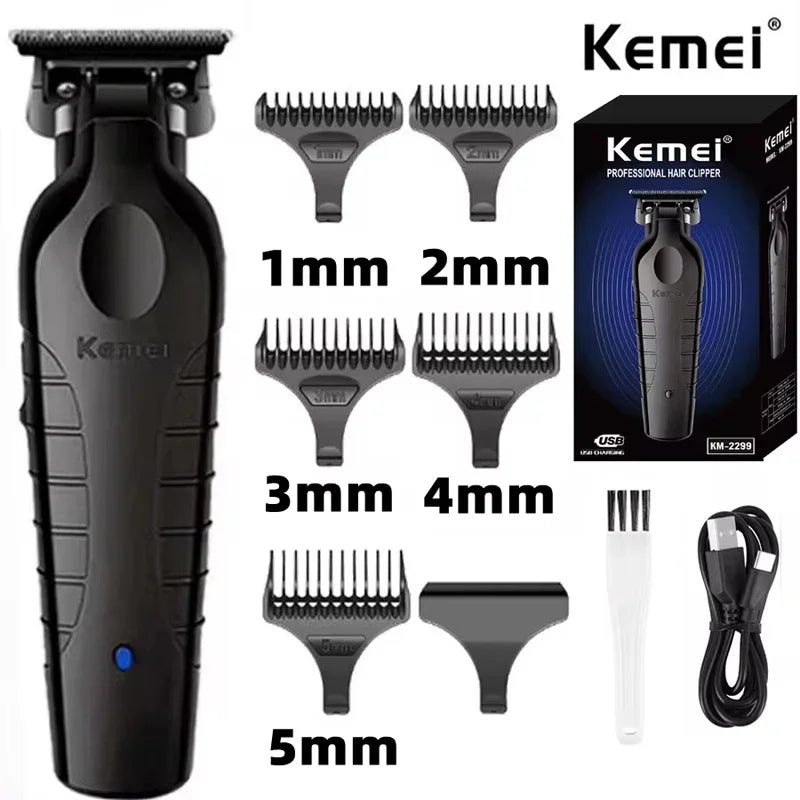 Kemei KM-2299 USB Fast Charging Hair Clipper — Professional Cordless Electric Trimmer