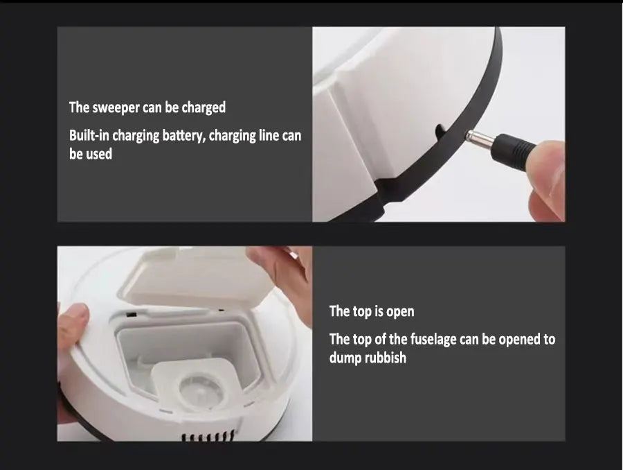 Smart USB Sweeping Robot 3-in-1 — 1800Pa Wireless Vacuum & Mop for Home & Office