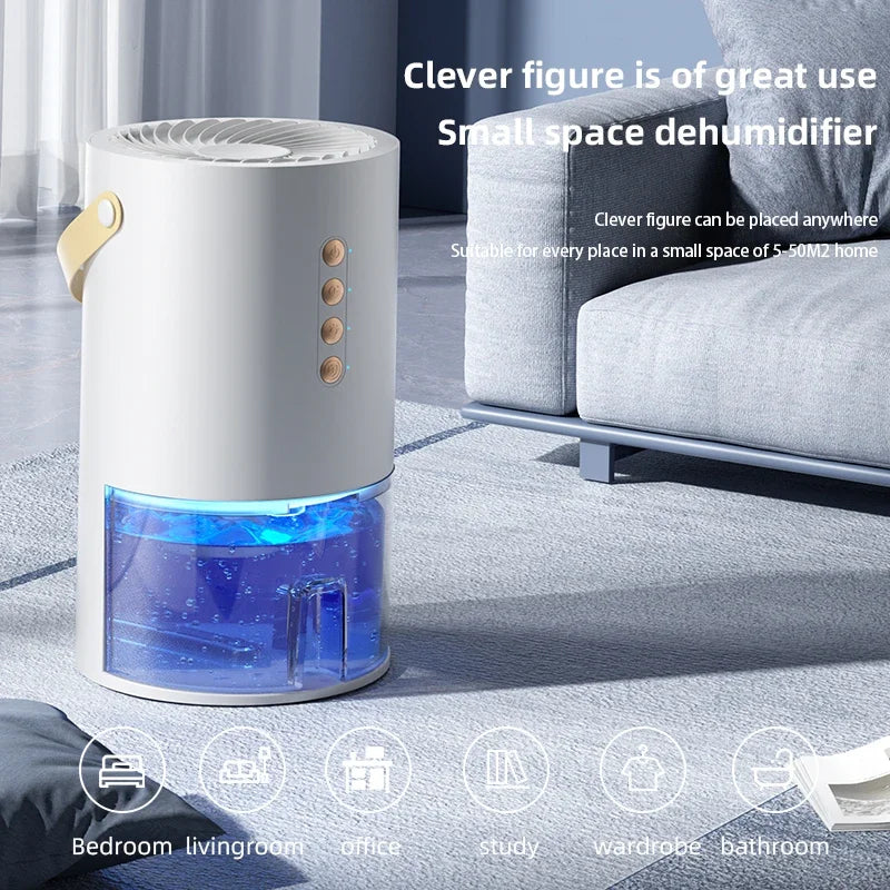 TINSOL 1300ml Portable Dehumidifier — Negative Ion, Anti-Mold for Home & Office