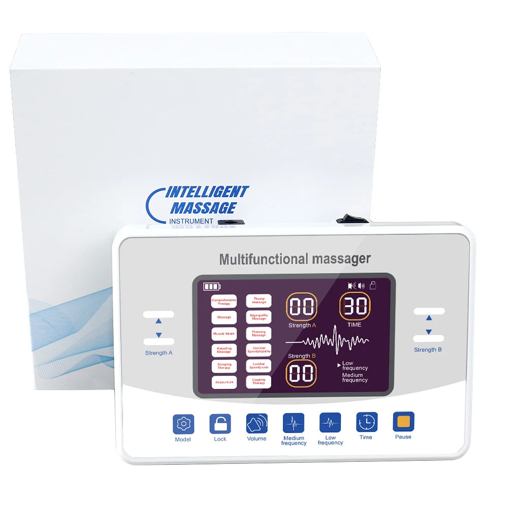EMS Eletric Professional Muscle Stimulation Physiotherapy Tens Acupuncture Machines Pulse Impulse Body Massager 12 Modes Gifts