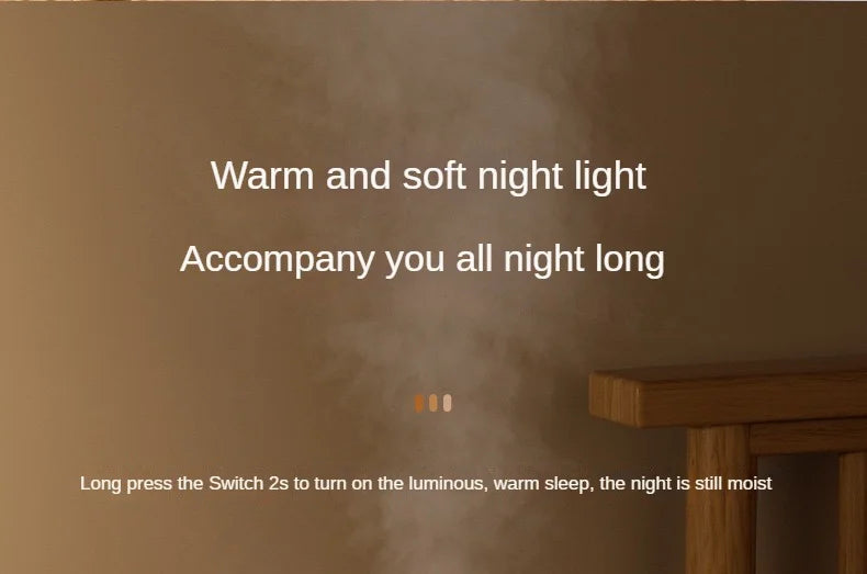 2L Double Spray Humidifier — Large Capacity Silent USB with Night Light & Digital Display