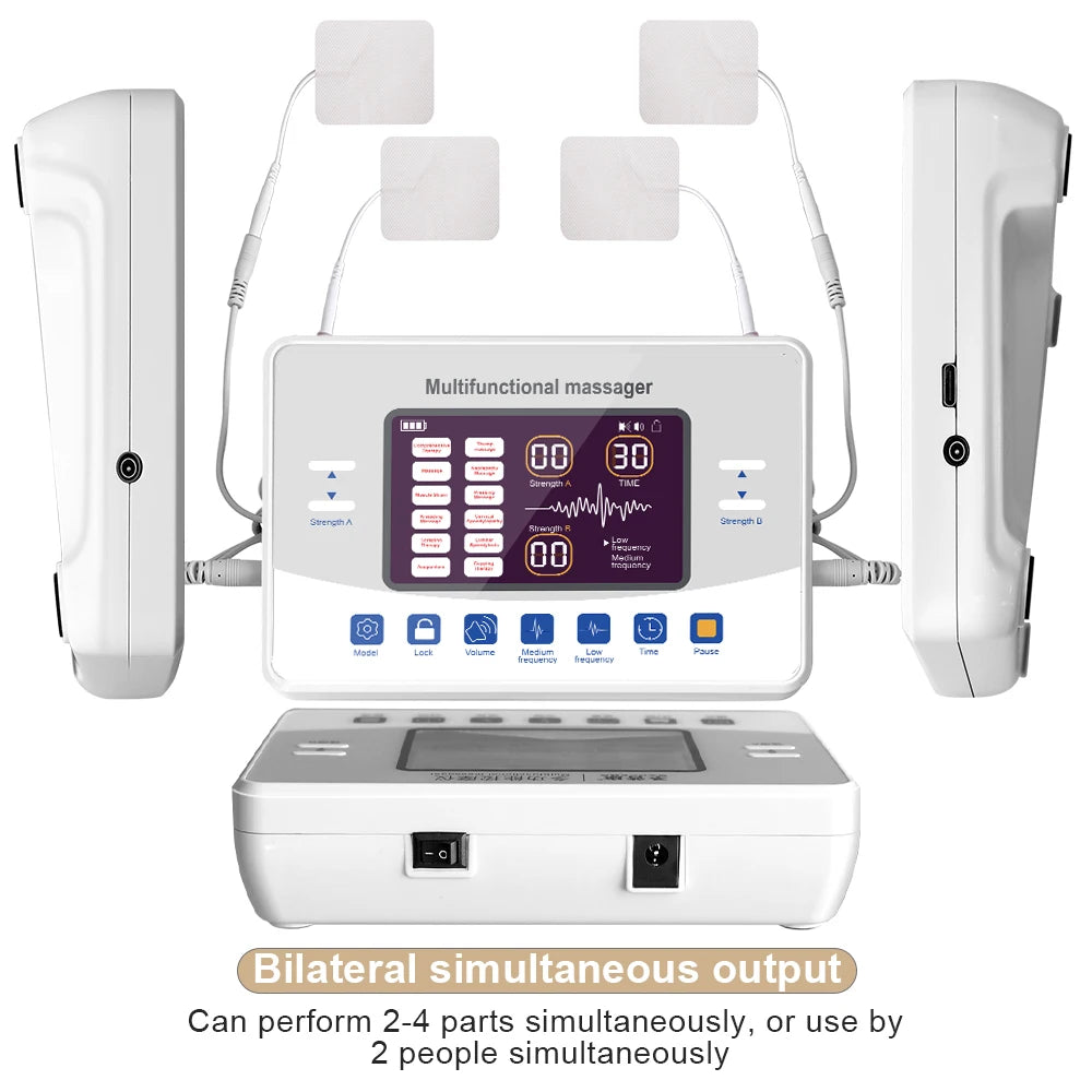 EMS Eletric Professional Muscle Stimulation Physiotherapy Tens Acupuncture Machines Pulse Impulse Body Massager 12 Modes Gifts