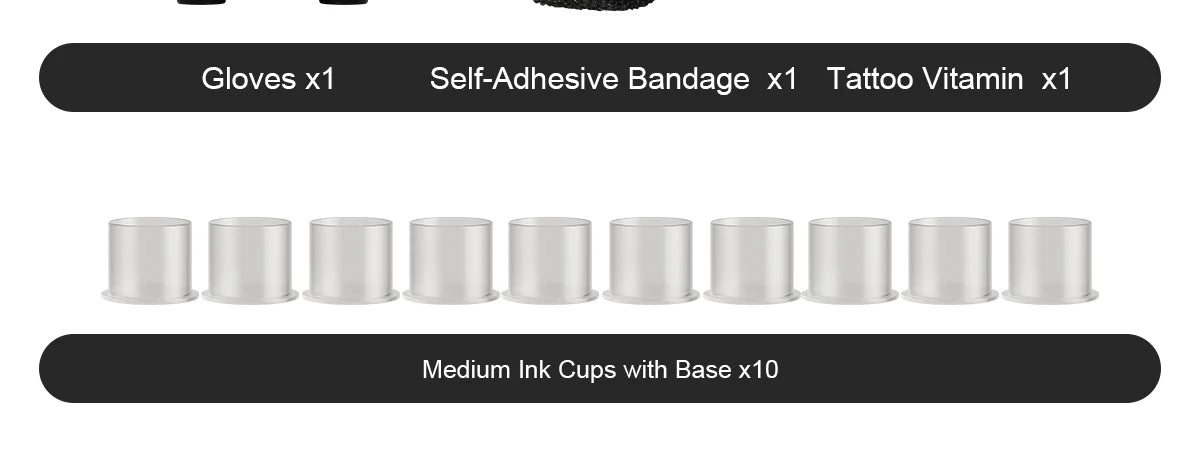 DM Wireless Tattoo Kit — Complete Mini Rocket Machine Set