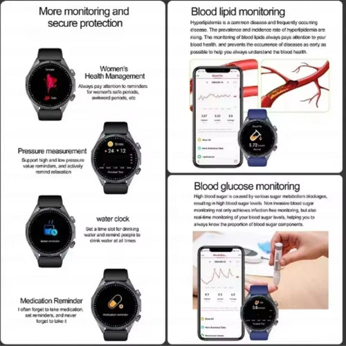 2026 Medical Grade Electropathy Smartwatch — ECG+PPG Blood Sugar, Lipid & Uric Acid