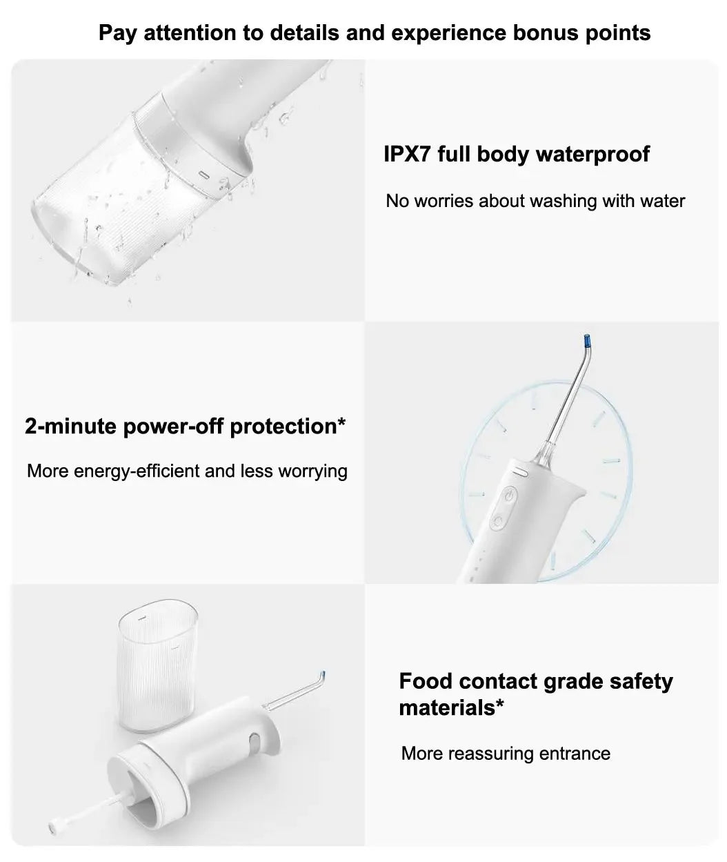 2025 New MIJIA Portable Oral Irrigator 2 Dental Teeth Whitening Flosser bucal tooth Cleaner vibration waterpulse Water Thread