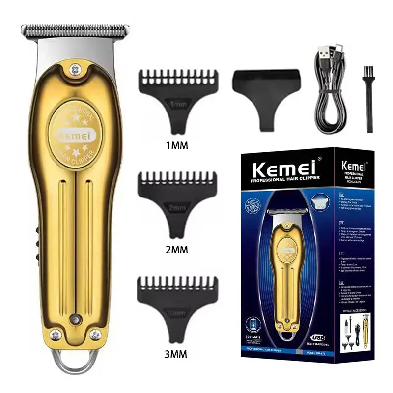 Kemei KM-679 Professional Hair Trimmer — Electric Cordless Clipper for Men