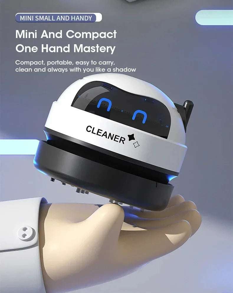 HOMEFISH Desktop Mini Vacuum Cleaner — Rechargeable Keyboard & Rubber Shavings Dust Extractor