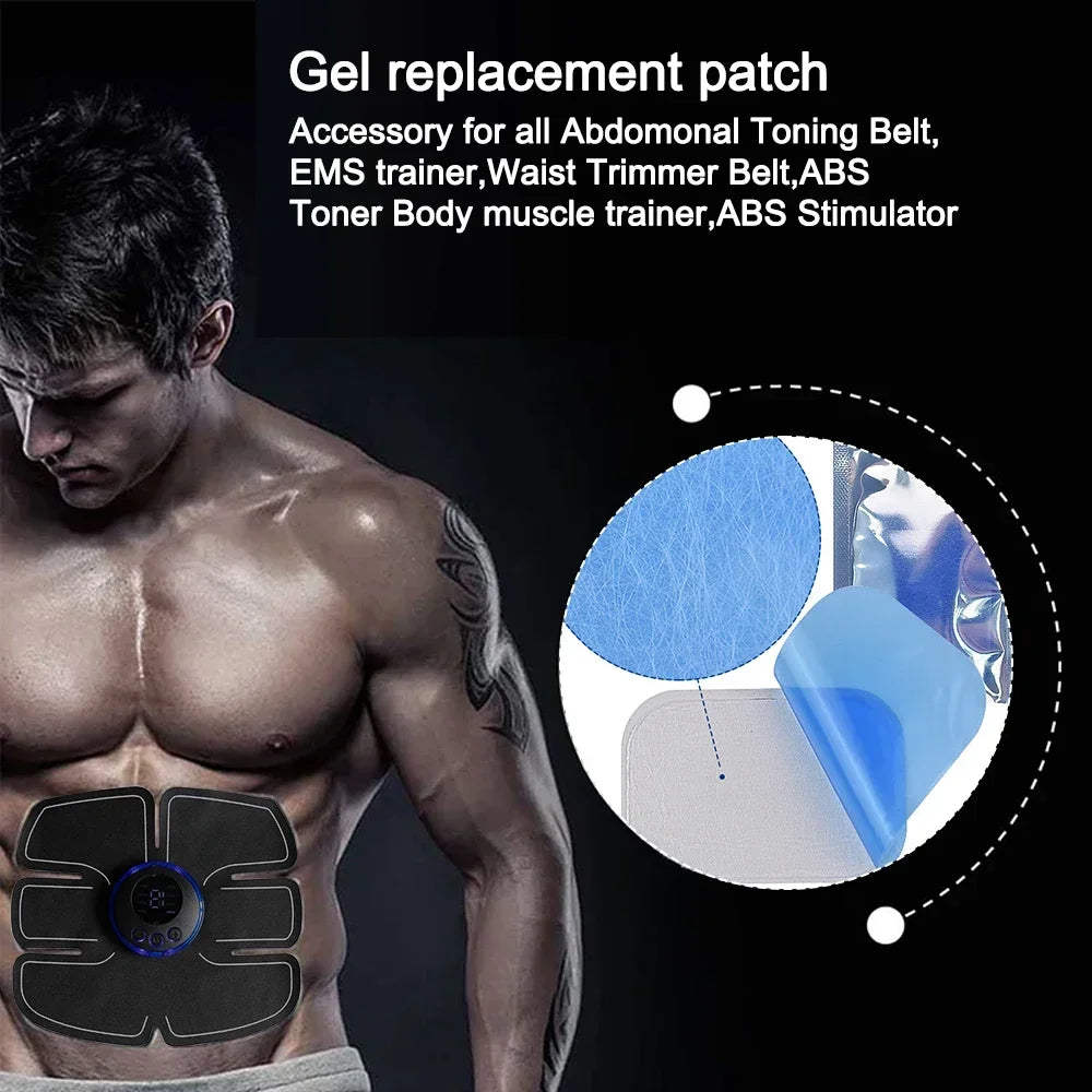 Smart EMS Muscle Stimulator Electric Wireless Abs Fitness Trainer Abdominal Training Weight Loss Stickers Body Slimming Massager