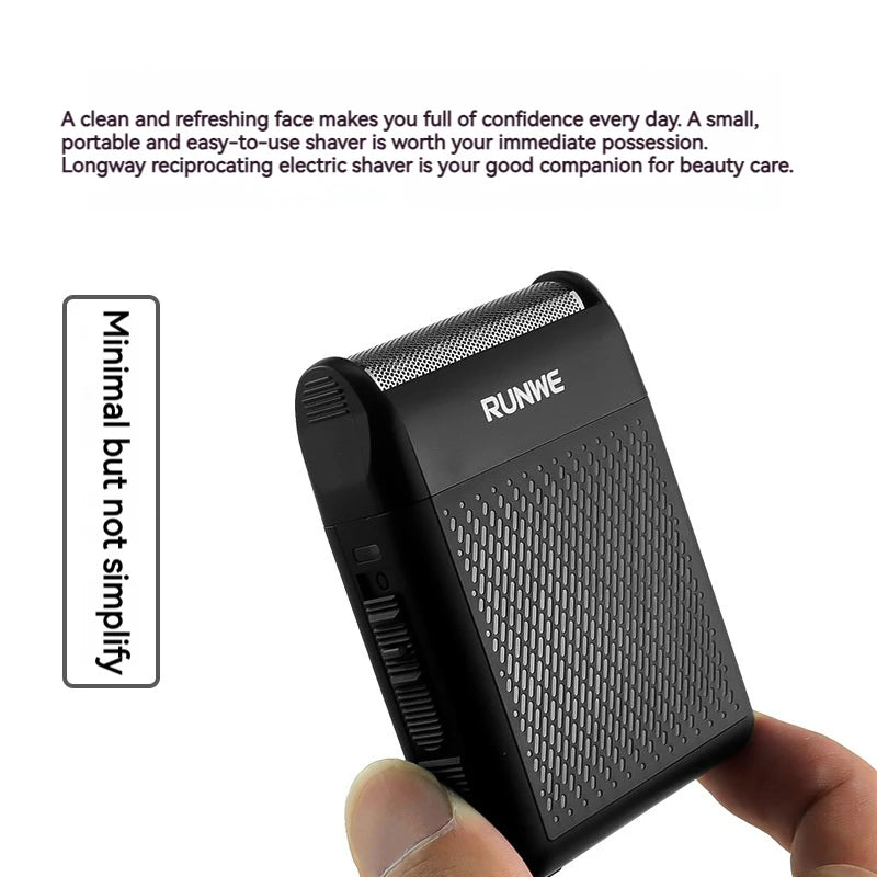 MOTAWISH Mini Electric Shaver for Men Portable Electric Razor Beard Knife Type-c Charging Men's Shavers Face Razor
