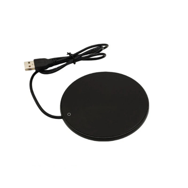 Thermostatic USB Mug Warmer Coaster — Electric Heating Plate for Coffee, Tea & Milk