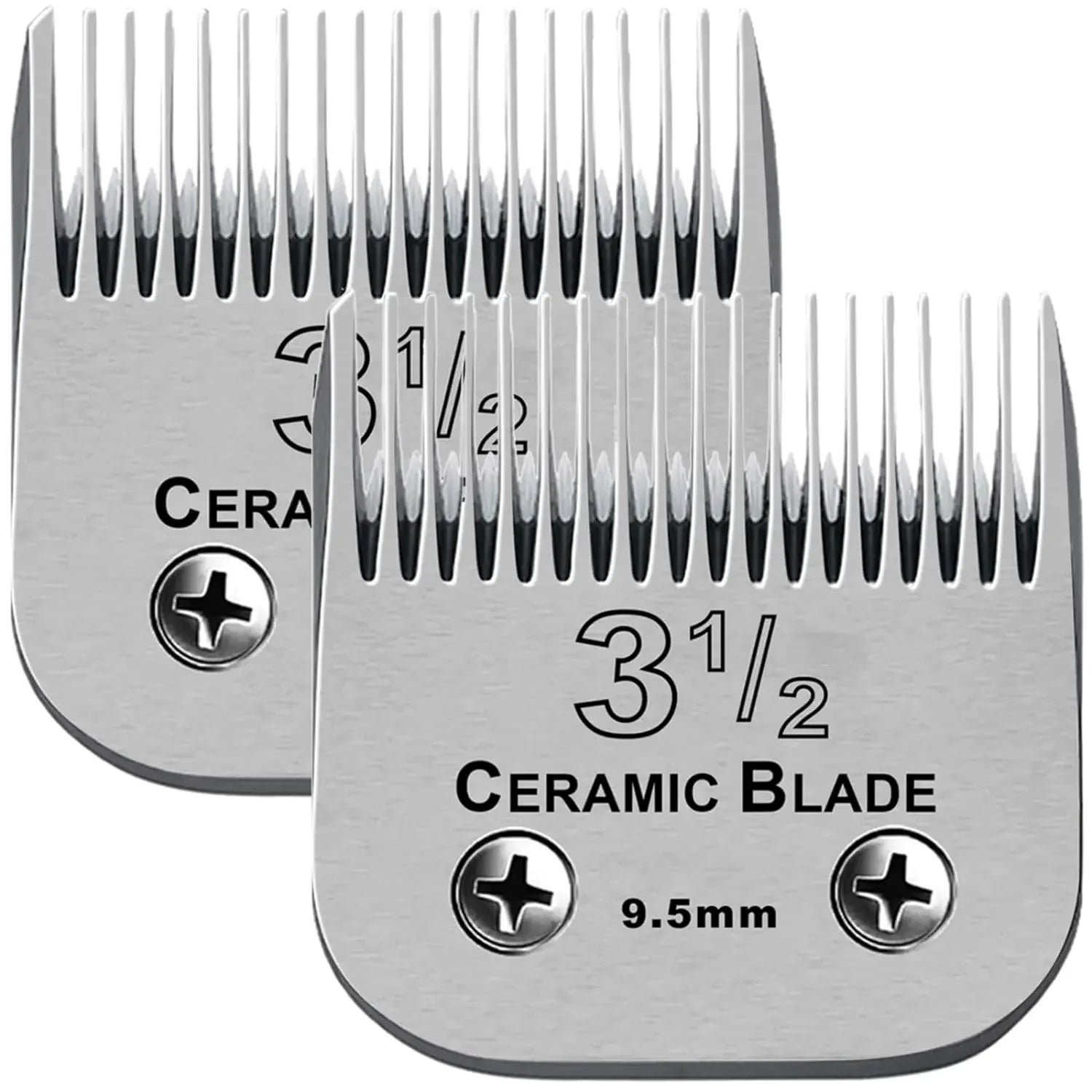 Detachable Ceramic Dog Grooming Blade — Compatible with Andis, Wahl KM & Oster A5 Clippers (2-Pack)