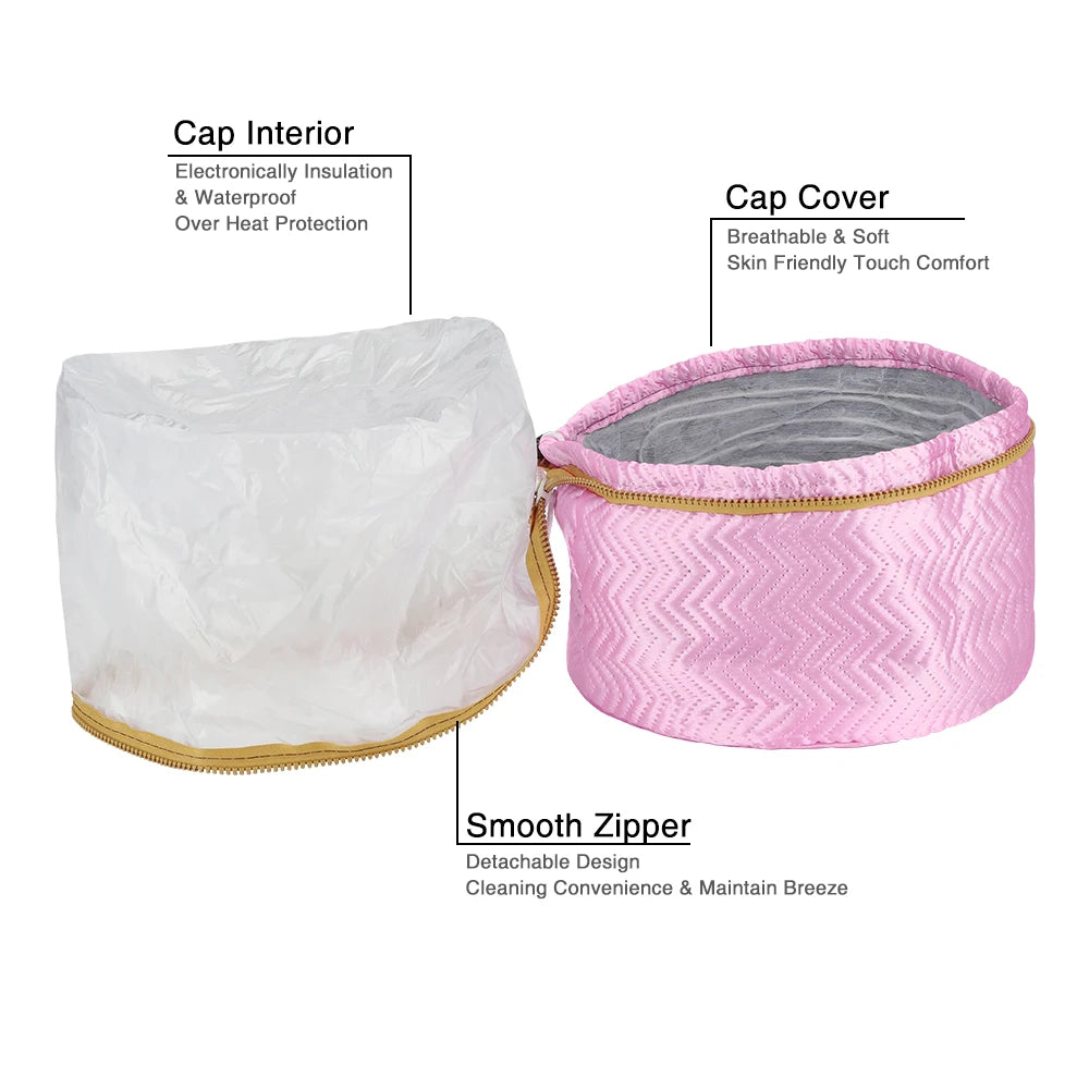 Electric Hair Heating SPA Cap — Self-Heating Thermal Treatment Hat for Hair Nourishing & Steaming