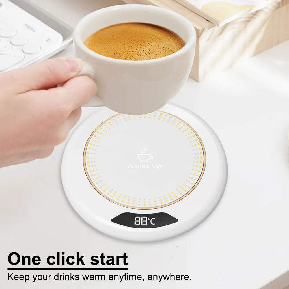 USB Coffee Mug Warmer — 3-Temperature Settings for Coffee, Tea & Milk