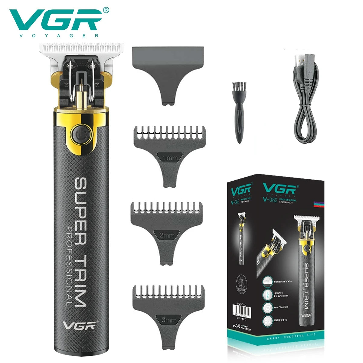 VGR V-082 Professional Hair Trimmer — Electric Hair Cutting Machine for Men