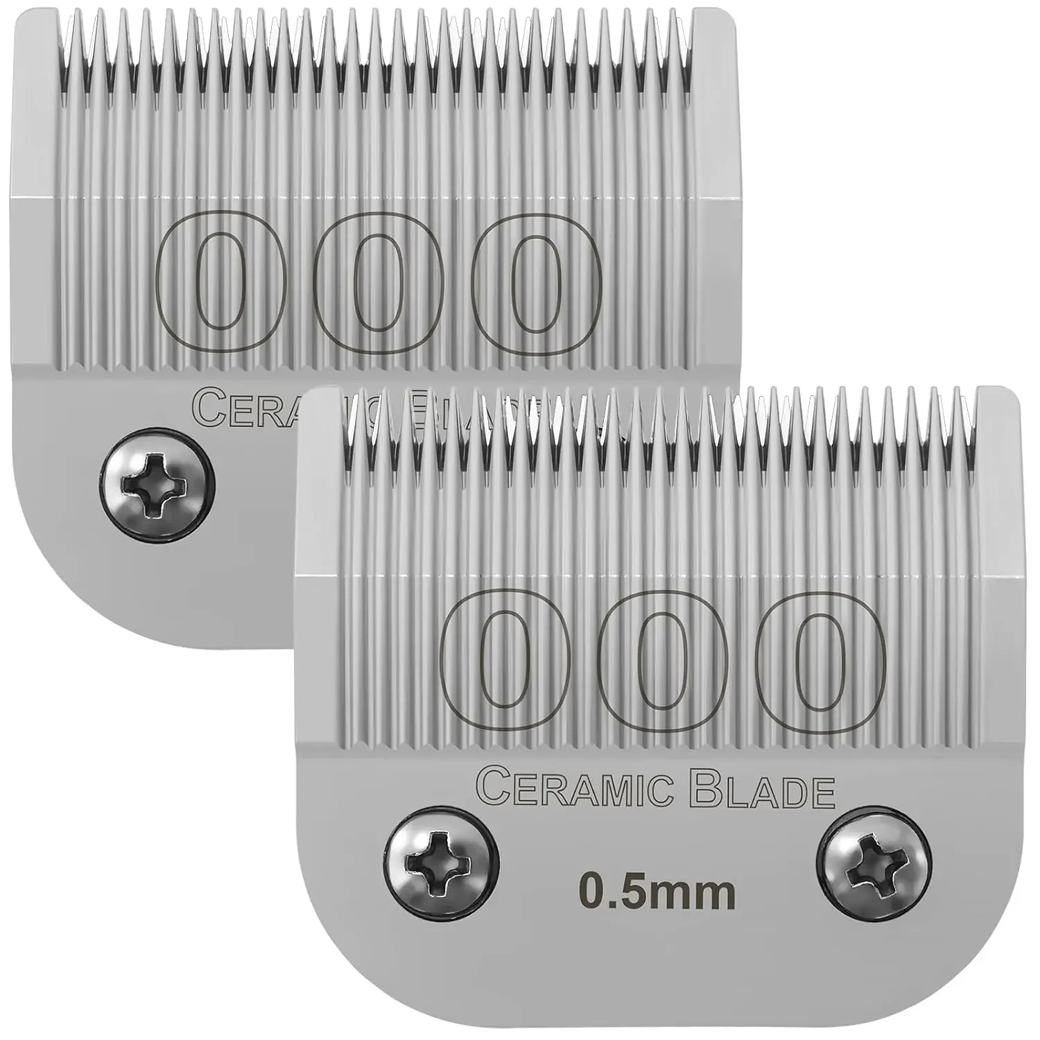 Detachable Ceramic Dog Grooming Blade — Compatible with Andis, Wahl KM & Oster A5 Clippers (2-Pack)