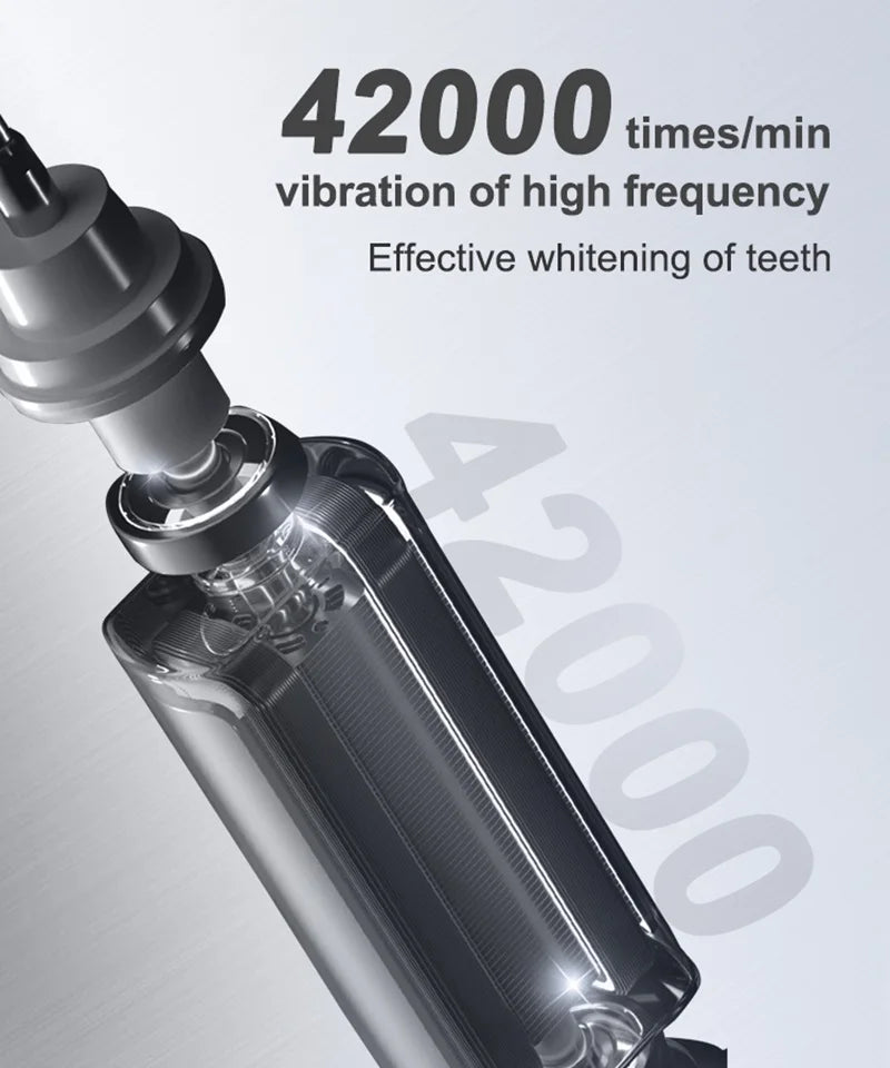 HOMEFISH Smart Sonic Electric Toothbrush Ultrasound IPX7 Rechargeable Tooth Brush 5 Mode Smart Time Teethbrush S100