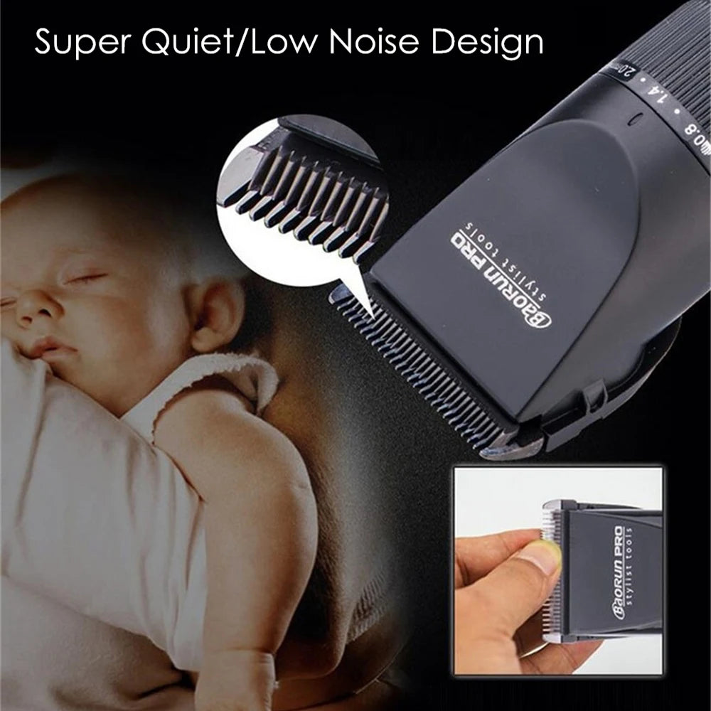 Baorun X7 Professional Hair Clipper — Electric Cordless Trimmer for Salon & Home