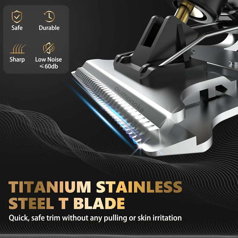 OUMONOKA T9 Professional Hair Clipper — Men’s Barber Trimmer, 90-Min Battery
