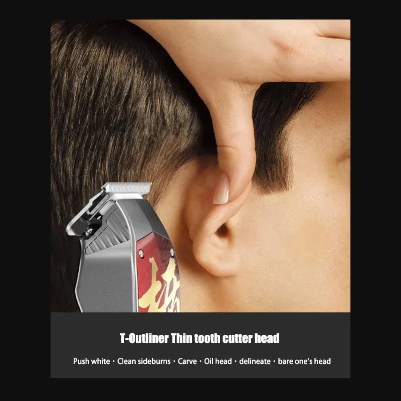 MadeShow M10/M11 Professional Hair Clipper & Trimmer Set — 0.1mm T-Blade High Speed