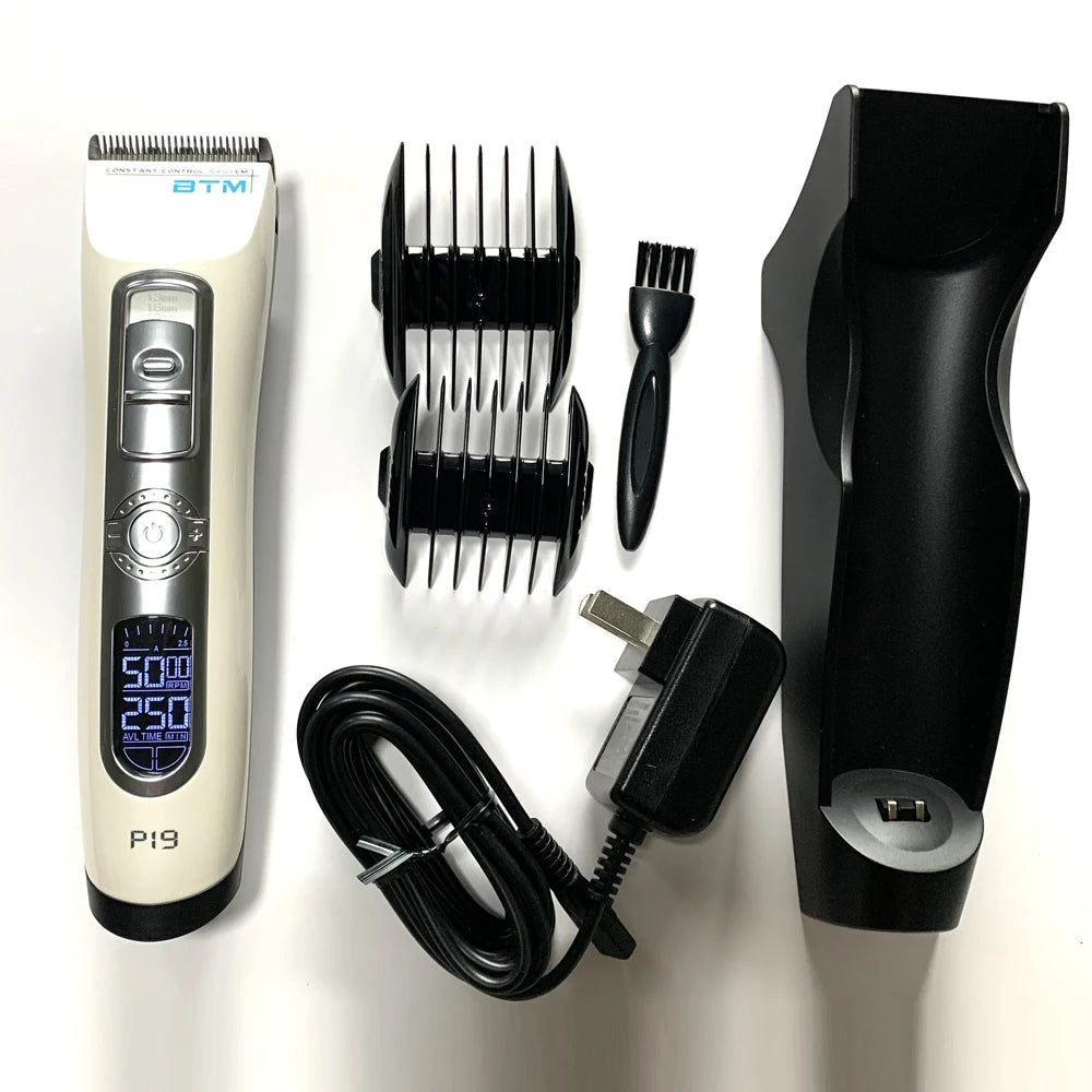 BTM P19 Professional Hair Clipper — Electric Cordless Trimmer for Barber & Home Use
