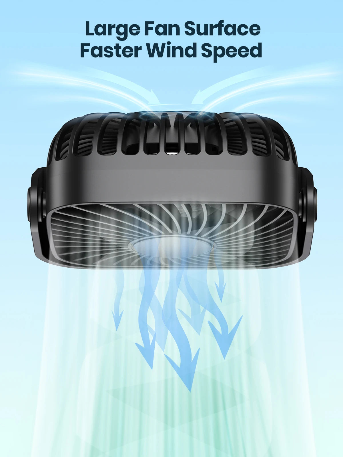 TOPK 4" USB Mini Portable Fan — 3-Speed Quiet Desk Fan with 360° Adjustment